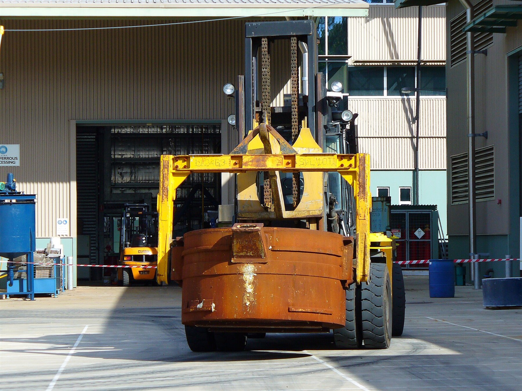 Autonomous industrial vehicle in a research facility, representing edge AI close to physical operations.
