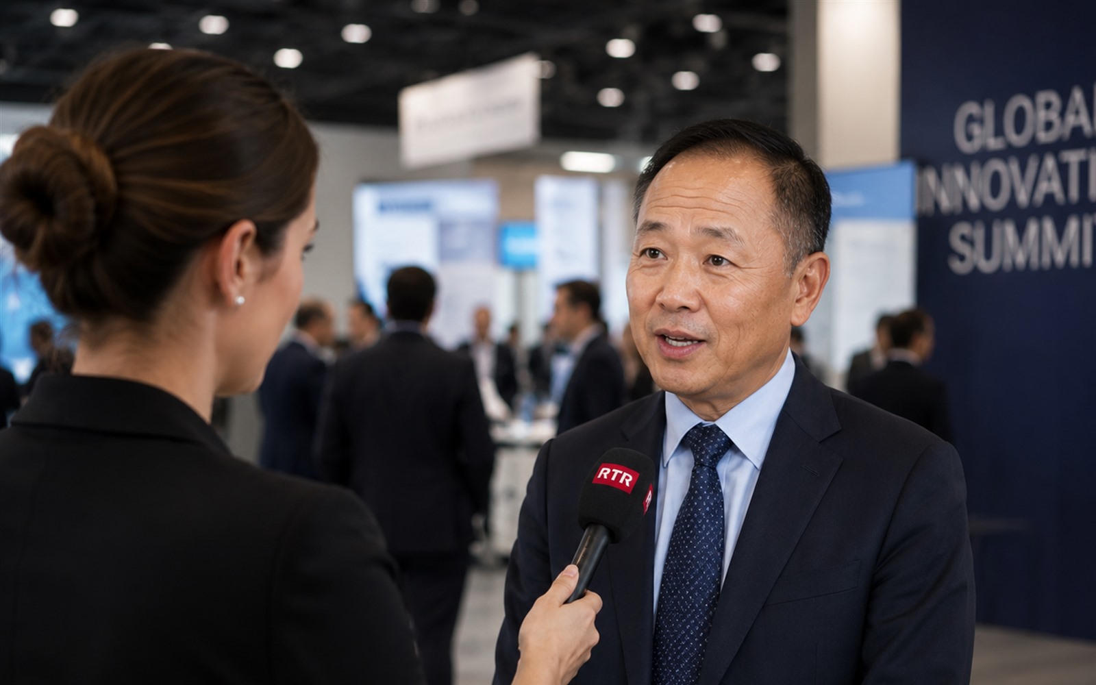 Ning W. during Valarty Technology Forums in Berlin, representing Hong Kong-based Asian technology capital.