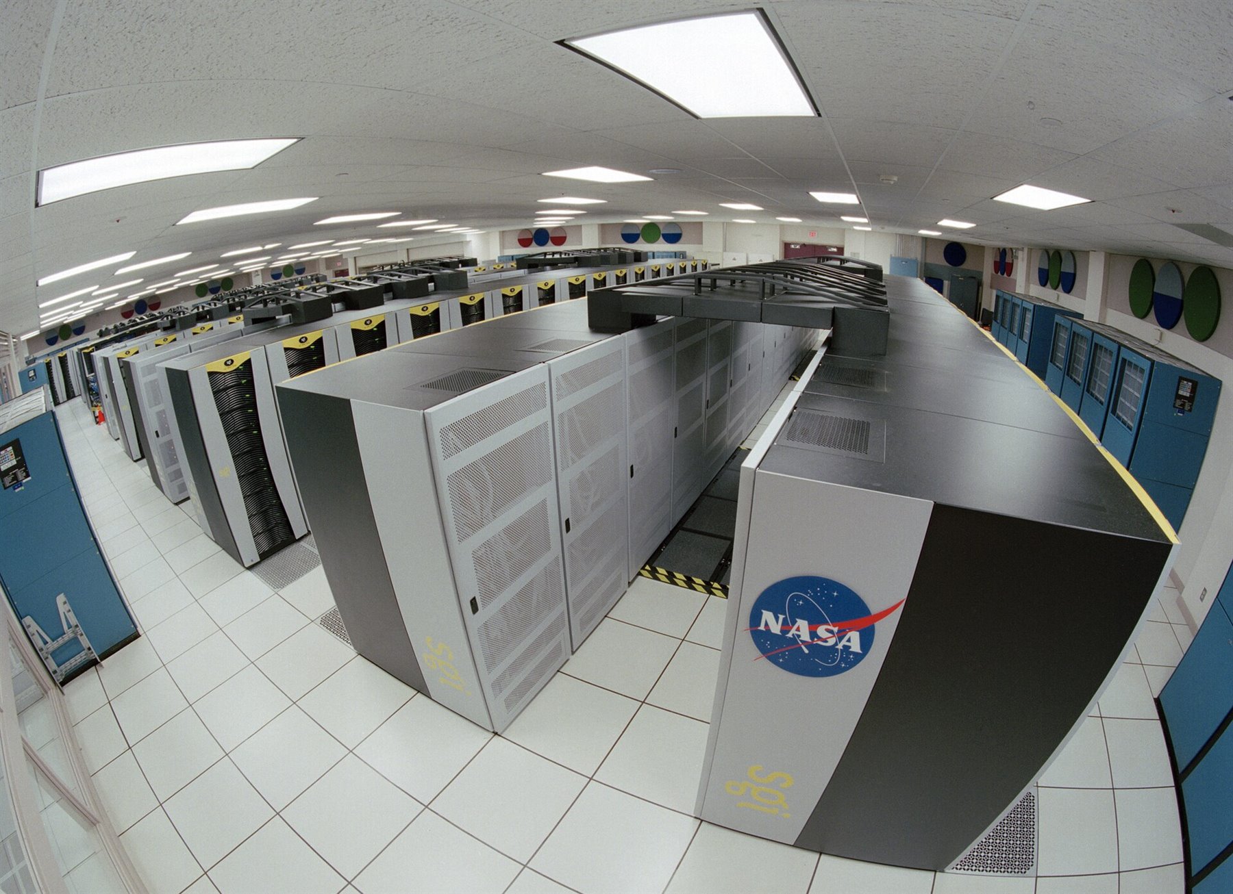 Supercomputer facility with high-performance compute racks, representing national technology independence.